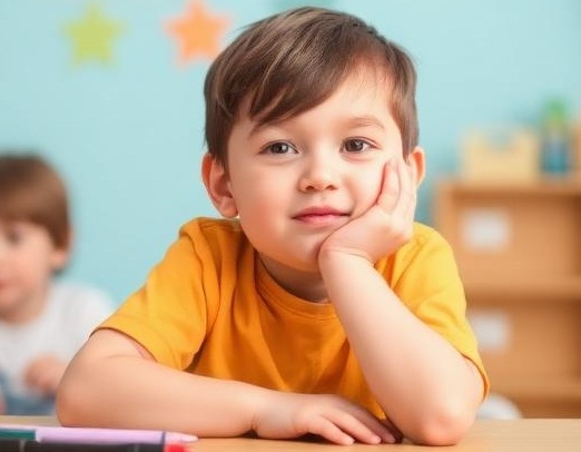 Dikkat eksikliği yaşayan çocuk için destek temalı görsel