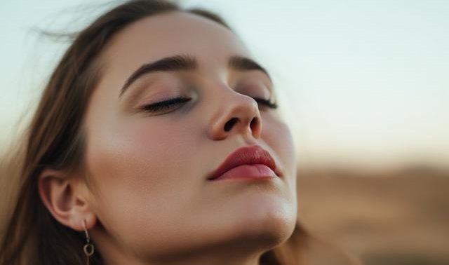 Kendini sakinleştirme egzersizi yapan kişi