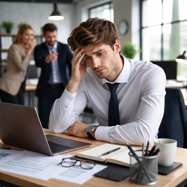 İş yerinde mobbing yaşayan beyaz yakalı bir çalışanın yalnızlığı