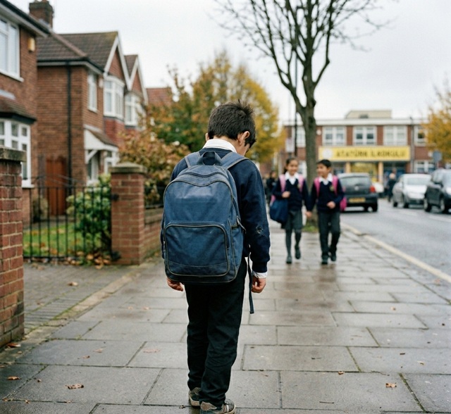 Okula gitmekte zorlanan çocuğuna destek olmaya çalışan kaygılı ebeveyn