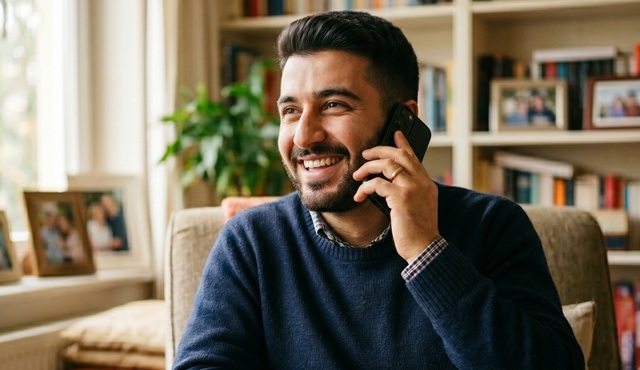 Telefon ekranından sevgilisiyle konuşan genç — uzun mesafeli ilişkide ayrılık kaygısı ve psikolojik zorluklar
